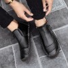 Men Leather Shoes Large Size Breathable Boots