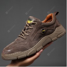 Men Sports Leisure Shoes Tide Comfortable Leather Driving Non-slip Footwear Soft Surface