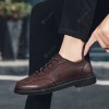 Men's Lace-up Low-top Tooling Casual Shoes Korean Business Leather Shoes