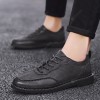 Men's Lace-up Low-top Tooling Casual Shoes Korean Business Leather Shoes