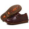 Men's Leather Hand Stitching Working Casual Shoes Comfortable Breathable
