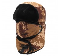 Men Camouflage Thick Ear Protective Bomber Hat Stylish Warm Cap
