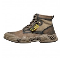 Autumn Men's Casual Lace-up Flat Leather Desert Short Boots