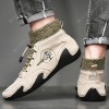 British Style Men's Short Boots Breathable Tooling Boots