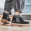 Men Boots Male Leather Boots Fashion Short Boots British Style High Top