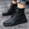 Men High Top Steel Toe Boots Lace Up Work Safety Shoes Army Combat Hiking