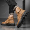 Men's Casual Tooling Boots Outdoor Round Toe Retro Shoes