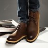 Men's Classic British Style Short Boots Casual Lace-up Shoes