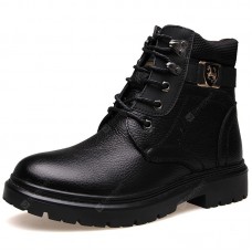 Men's Fashion Casual Boots British High-top Leather Shoes