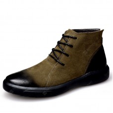 Men's Large Size High-top Boots British Leather Shoes