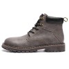 Men's Plush Keep Warm Boots Lace-up Solid Color British Style