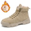 Retro Style Men's Tooling Boots Trend Warm High-top Cotton Shoes