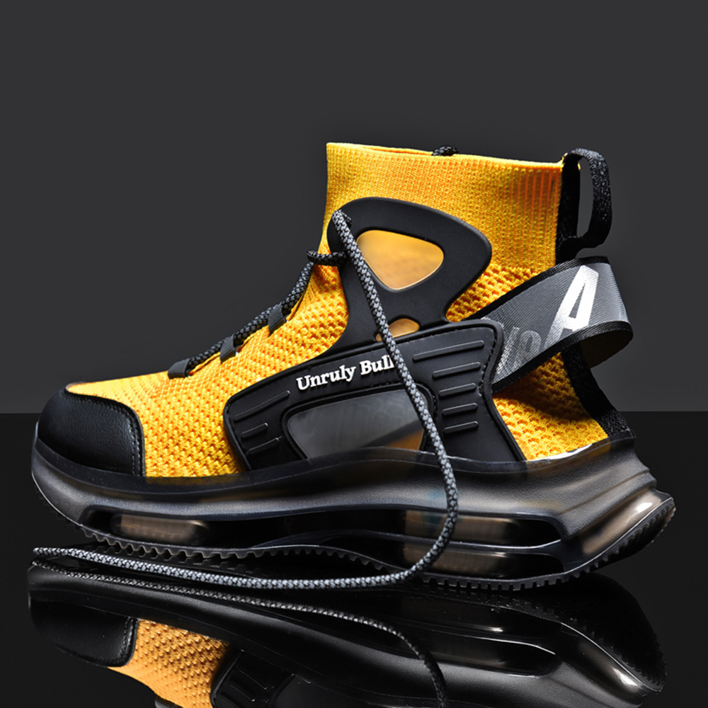 NEW Trend Fashion Men'S Heighten Sneakers Mesh Breathable Sports Casual Walking - Black EU 40
