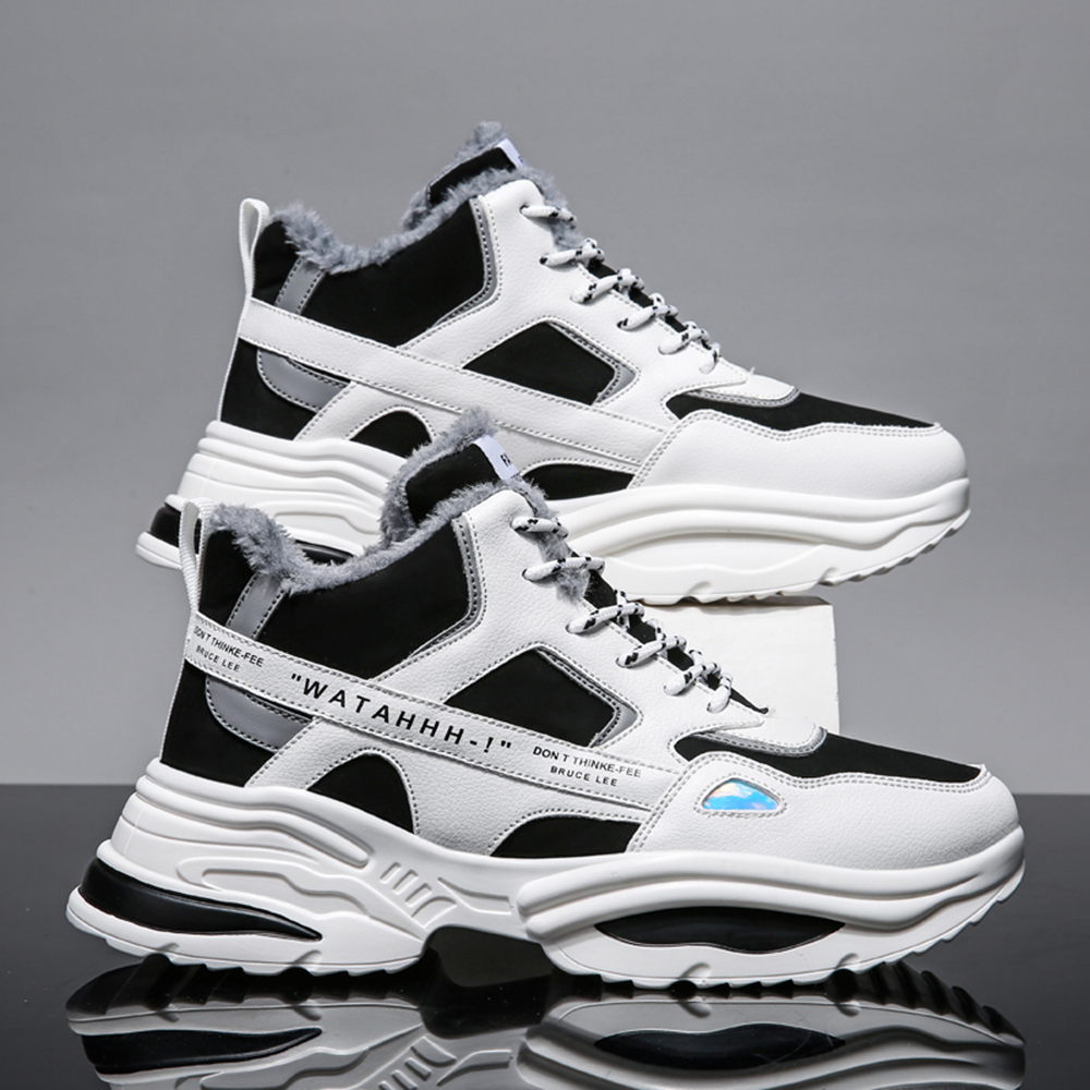 Running Shoes Men Air Cushion Mens Tennis Shoes Walking Sneakers Athletic - Black EU 44