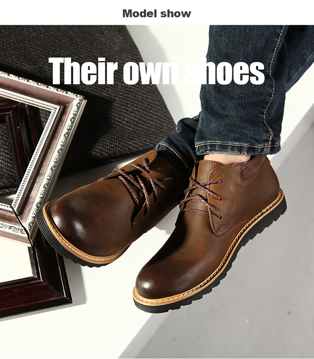 Men's Classic British Style Boots model show