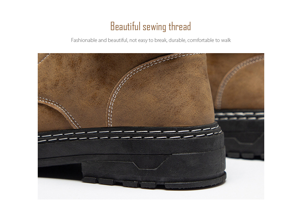 Men's Casual Boots Beautiful sewing thread