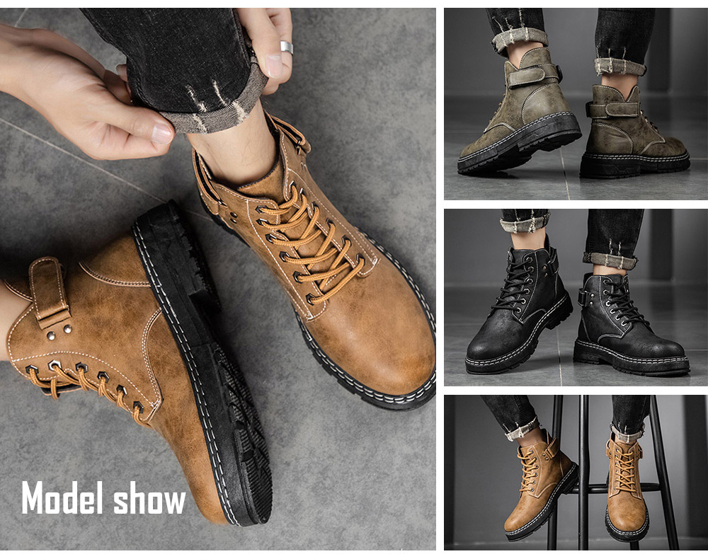 Men's Casual Boots model show
