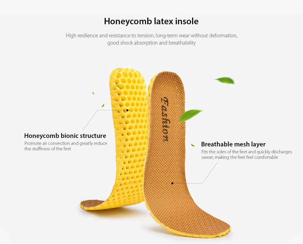 Men's Breathable Boots Honeycomb latex insole
