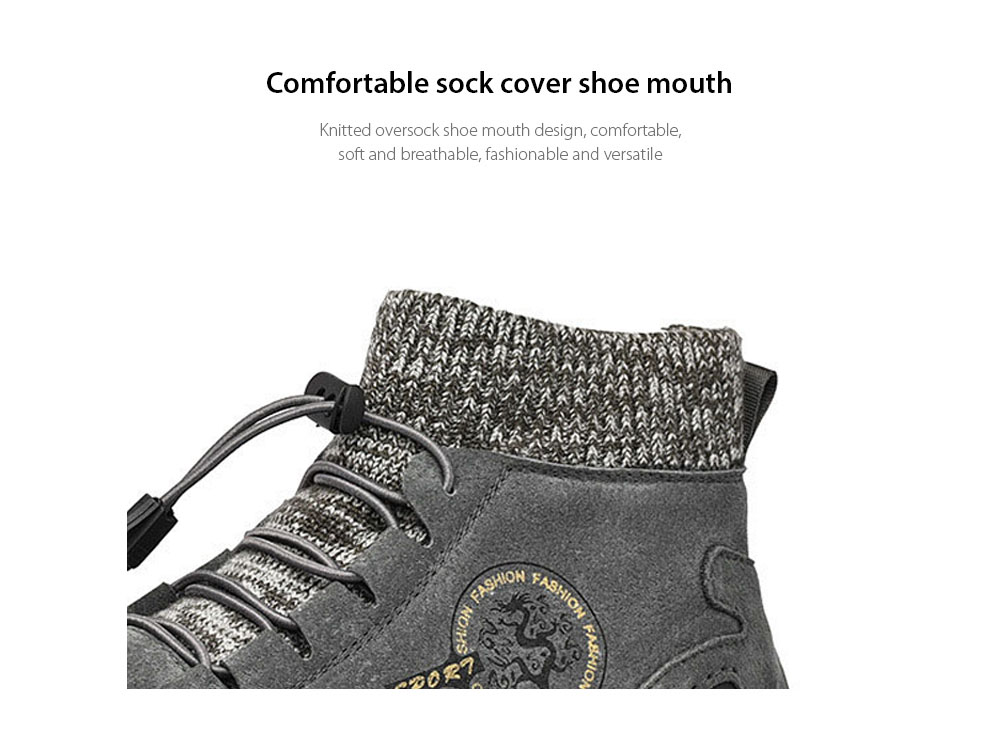 Men's Breathable Boots shoe mouth