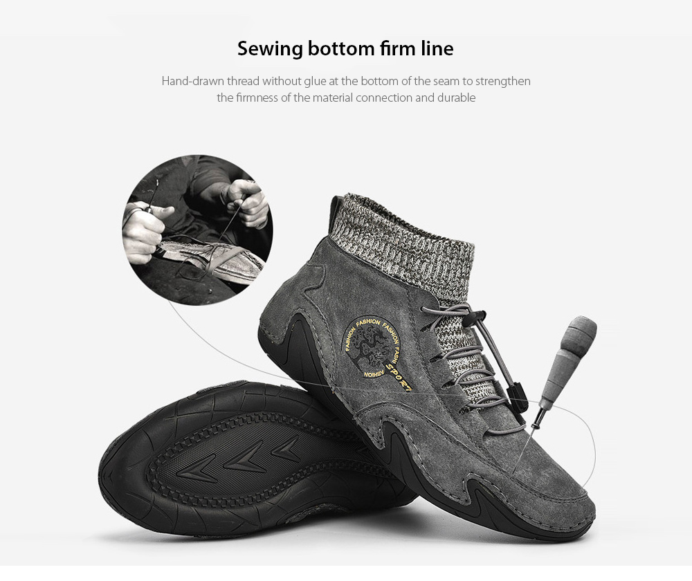 Men's Breathable Boots Sewing bottom firm line